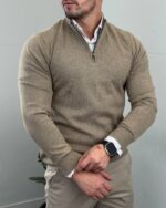 Elegantni muški džemper half zip - Slika 3