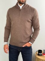 Muški džemper sa zipom - Slika 4
