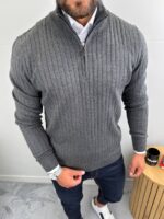Muški džemper sa zipom - Slika 5