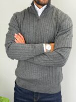 Muški džemper sa zipom - Slika 13