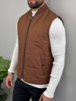 Lešnik elegantni quilted prsluk samostalno, prednji deo i metalni rajsferšlus