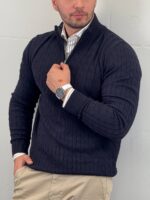 Elegantni džemper half-zip - Slika 5
