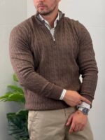 Elegantni džemper half-zip - Slika 11