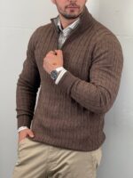 Elegantni džemper half-zip - Slika 12