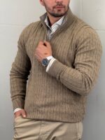 Elegantni džemper half-zip - Slika 15