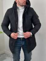 Muška zimska parka sa kapuljačom - Slika 4