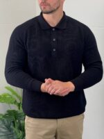 Rebrasti polo džemper - Slika 2